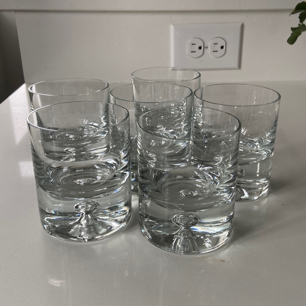 Set of Six Glass Votives